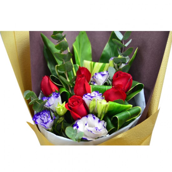 Half Dozen Red Roses Bouquet 